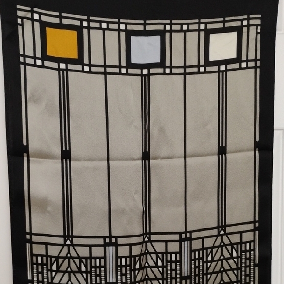 Frank Lloyd Wright Pattern Silk Scarf - Picture 4 of 6